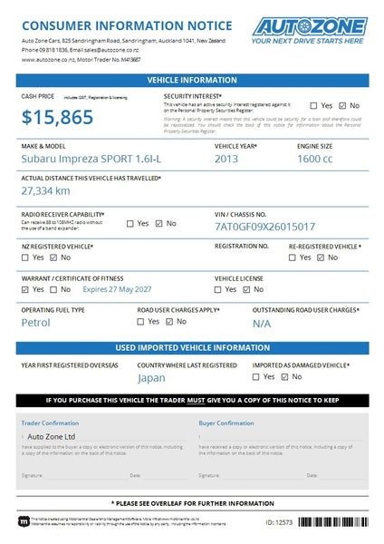 2013 Subaru Impreza SPORT 1.6I-L, photo 3