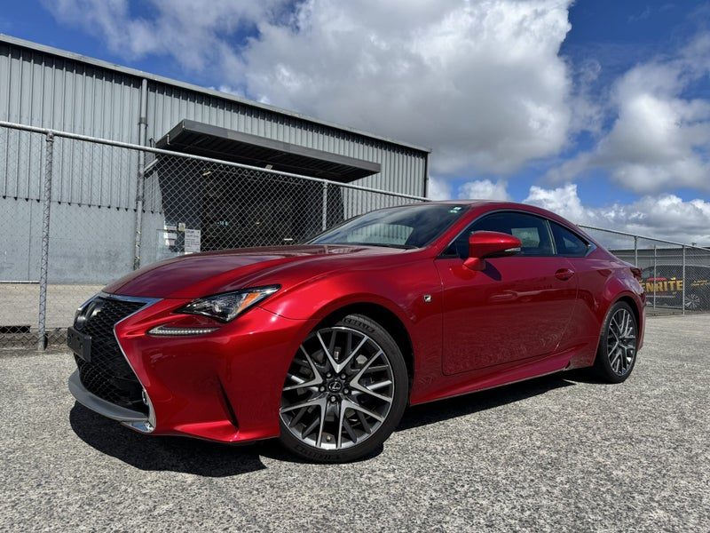 2015 Lexus RC300h F Sport / Full Red Leather